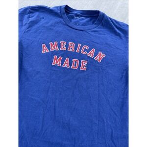 American Giant "American Made" Tee Size Large Blue Short Sleeve Heavyweight